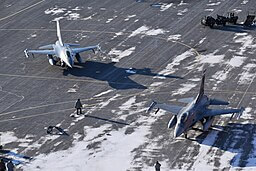 U.S. Air Force photo by Lt. Col. Christopher Thule Air Base, Greenland, during North American Aerospace Defense Command's Arctic air defense exercise.