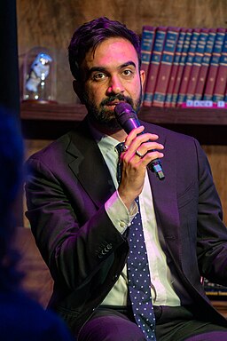 Zohran Mamdani at Caveat. Bacryan Berlin,, via Wikimedia Commons